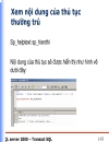 Thủtục thường trú STORED PROCEDURES