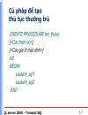 Thủtục thường trú STORED PROCEDURES