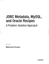 JDBC Metadata MySQL and Oracle Recipes A Problem Solution Approach