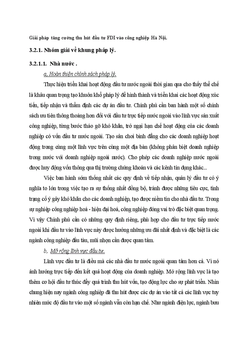 Giải pháp tăng cường thu hút đầu tư FDI vào công nghiệp Hà Nội
