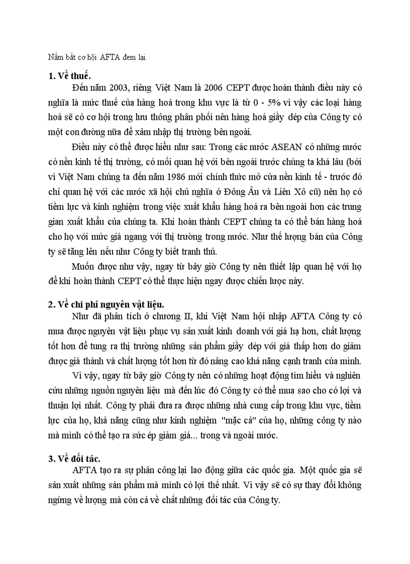 Nắm bắt cơ hội AFTA đem lại
