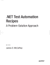 NET Test Automation Recipes A Problem Solution Approach 1