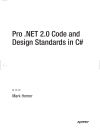 Pro NET 2 0 Code and Design Standards in C