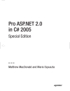 Pro ASP NET 2 0 in C 2005 Special Edition