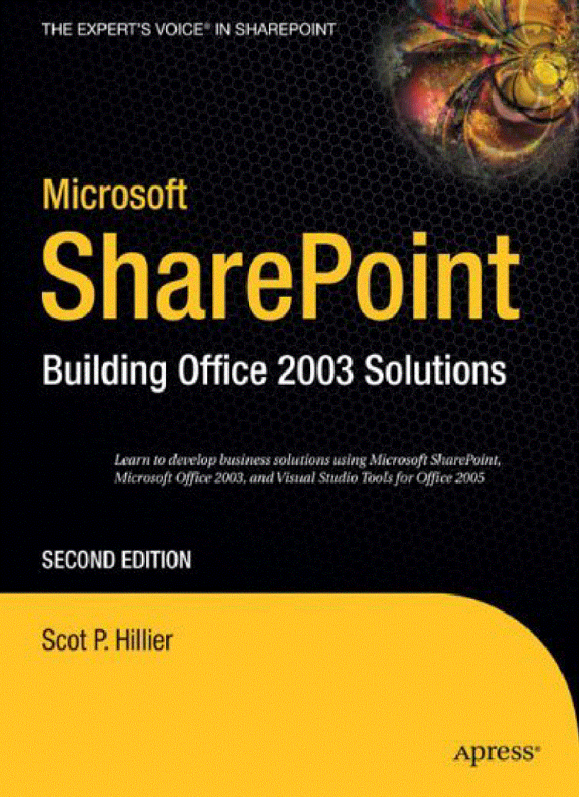 Microsoft SharePoint Building Office 2003 Solutions