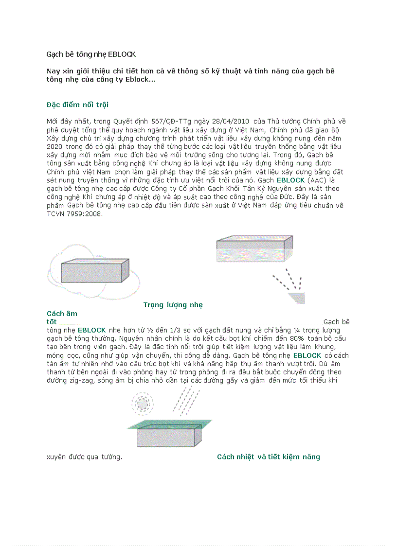 Gạch bê tông nhẹ EBLOCK