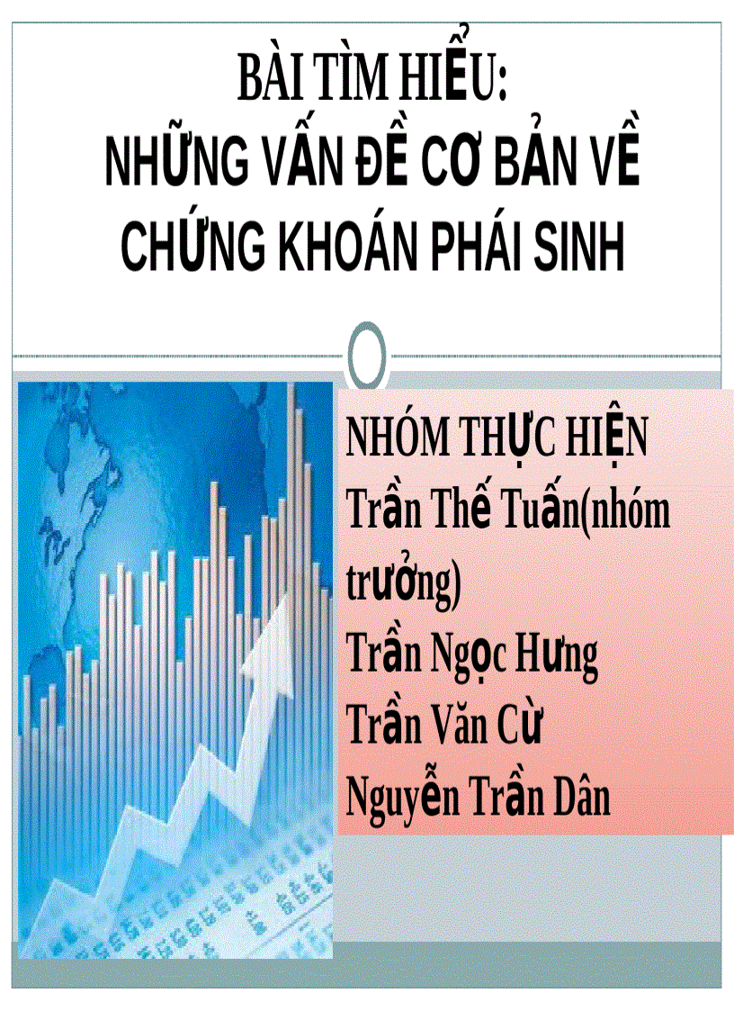 Những vấn đề cơ bản về chứng khoán phái sinh