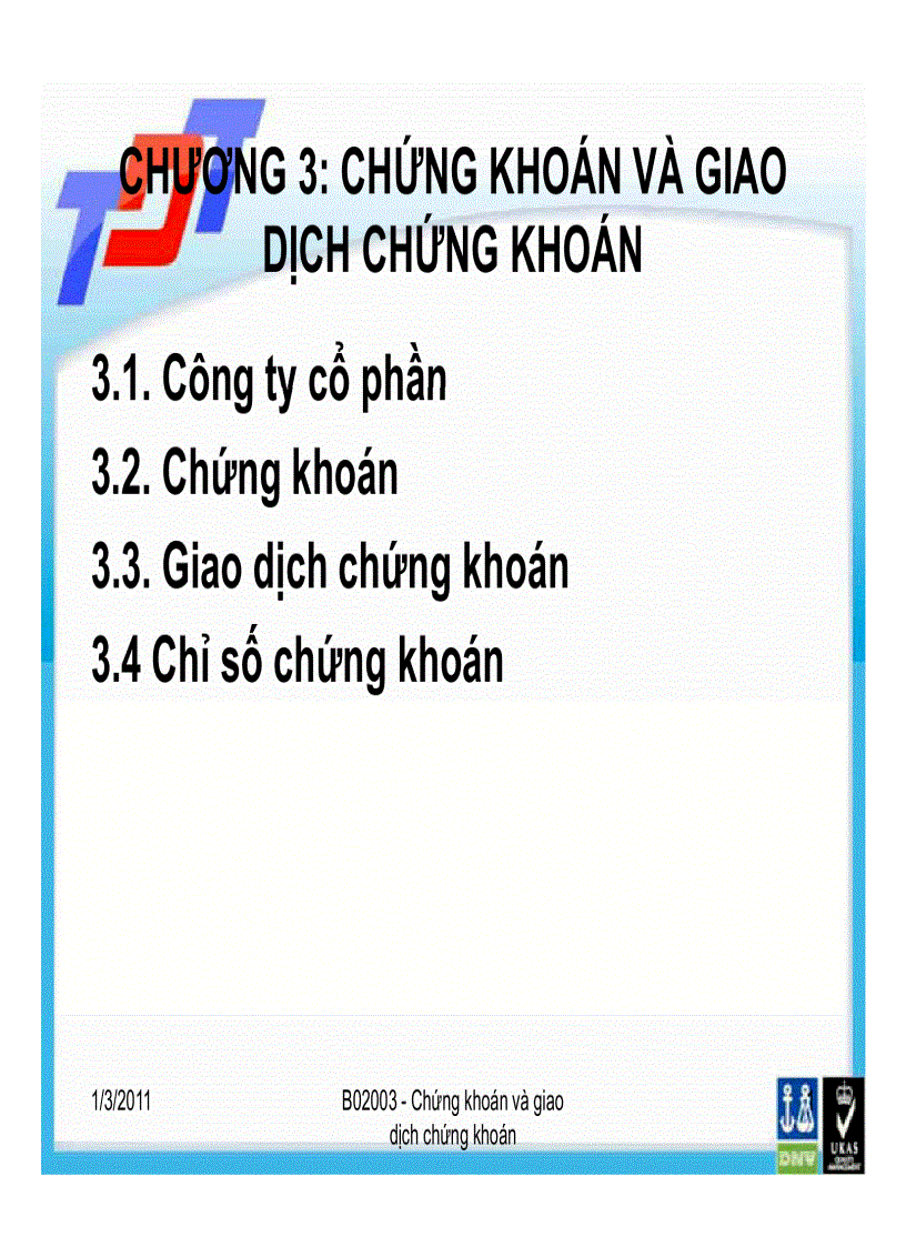 Chứng khoán và giao dịch chứng khoán