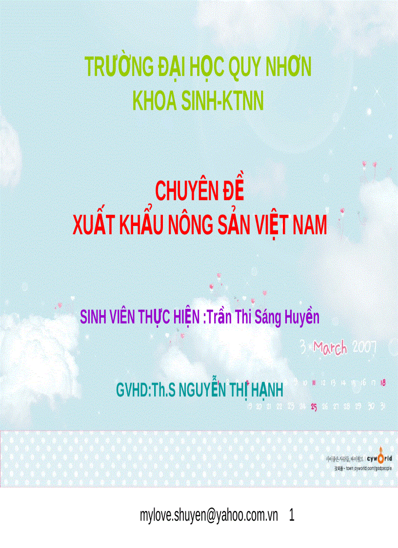 Xuất khẩu nông sản Việt Nam