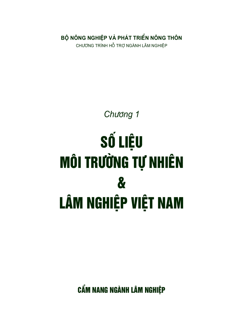 Chương số liệu môi trường tự nhiên và lâm nghiệp việt nam