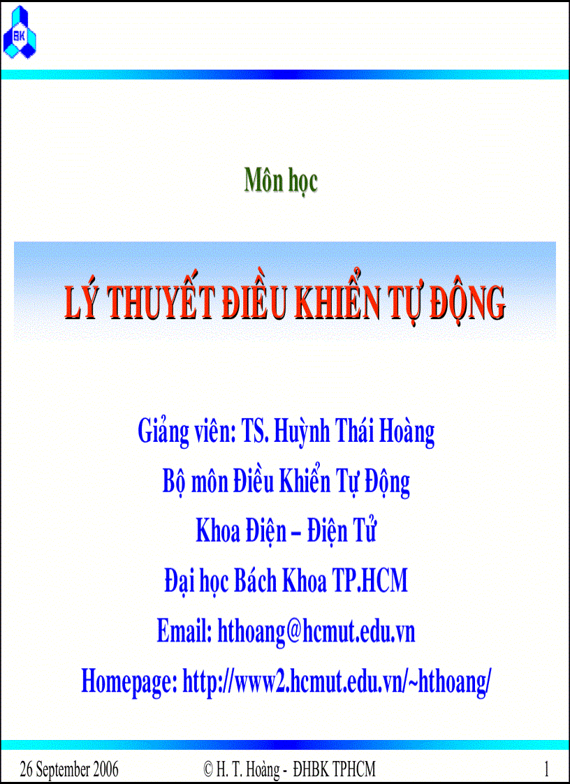 Thiết kế hệ thống điều khiển liên tục