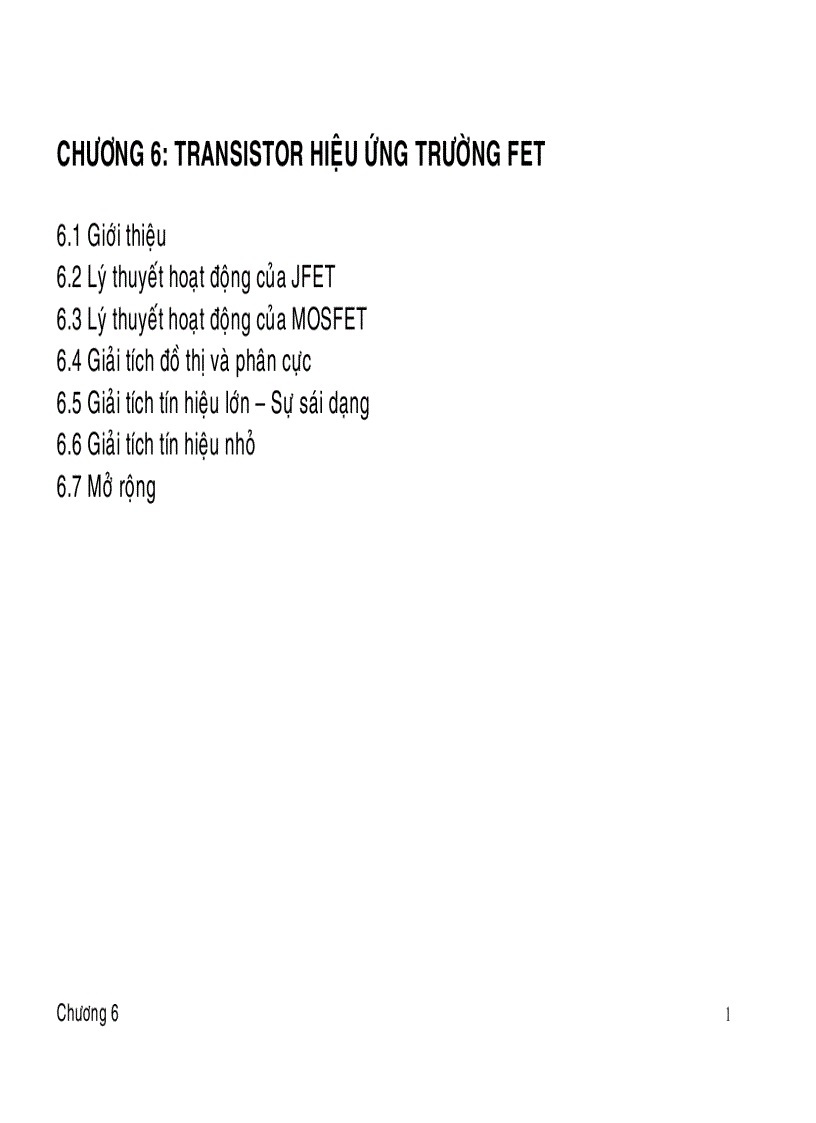 Transistor hiệu ứng trường FET