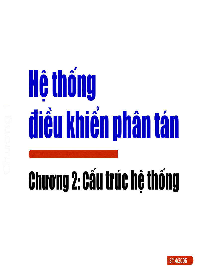 Cấu trúc hệ thống điều khiển phân tán