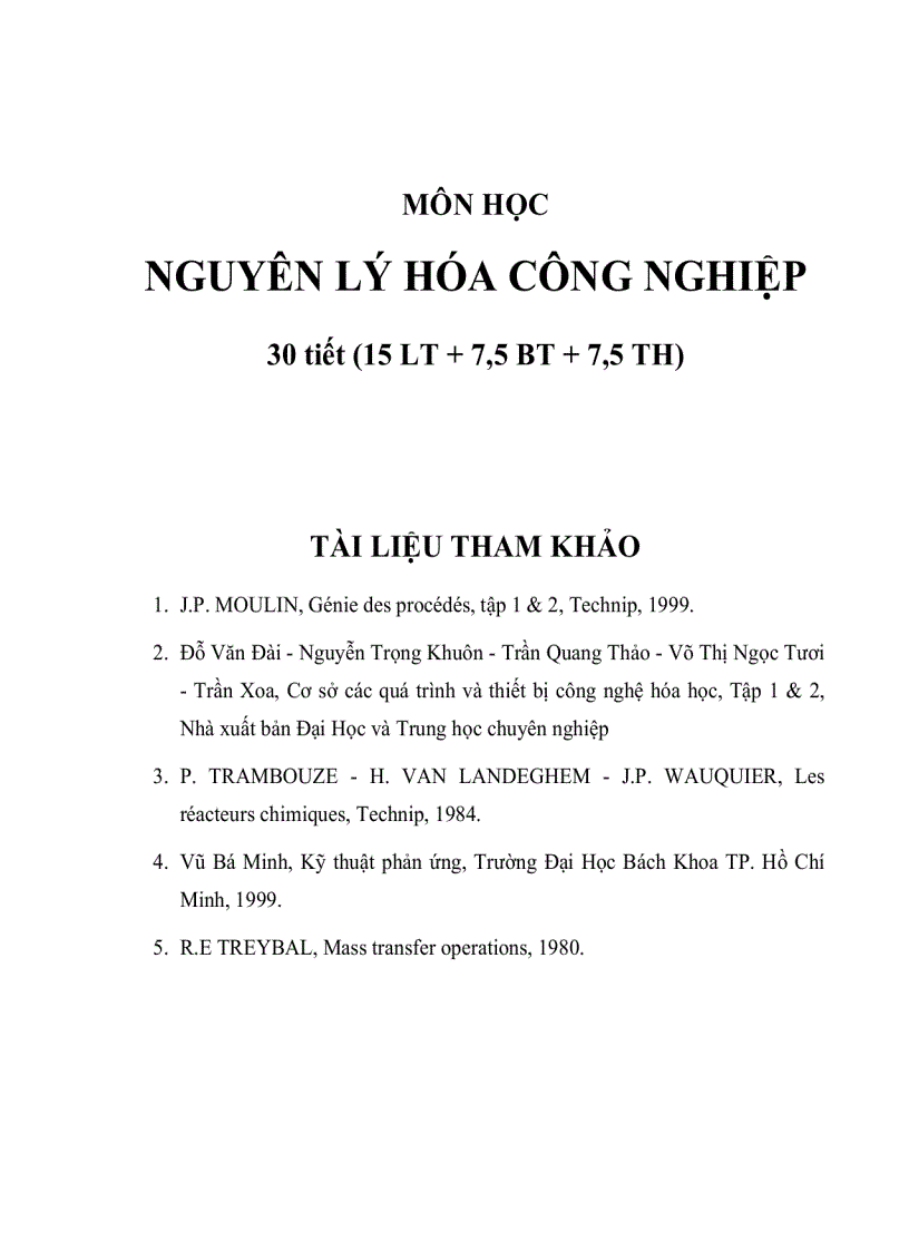 Nguyên lý hóa công nghiệp