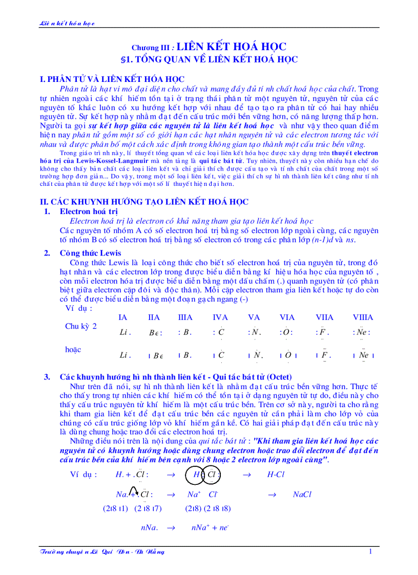 Liên kết hóa học 1