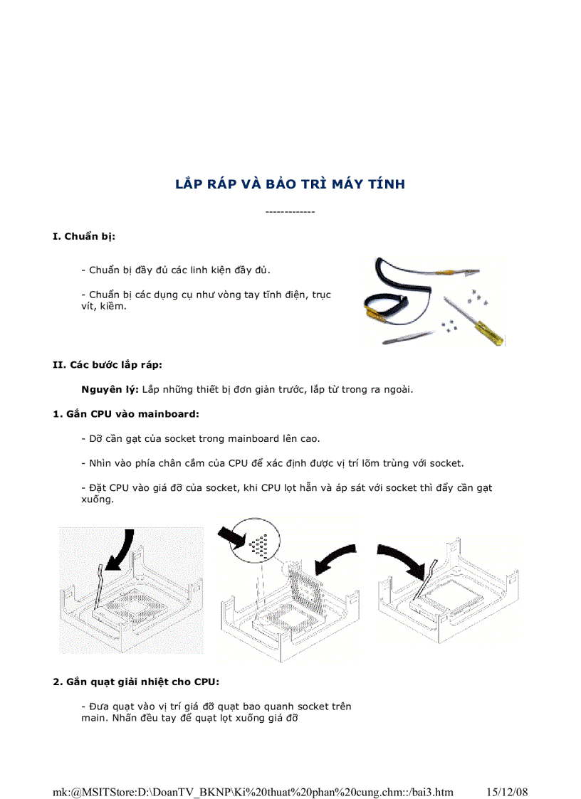 Lắp ráp và bảo trì máy tính