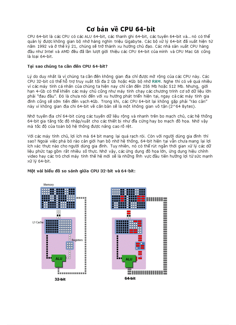 Cơ bản về CPU 64bit