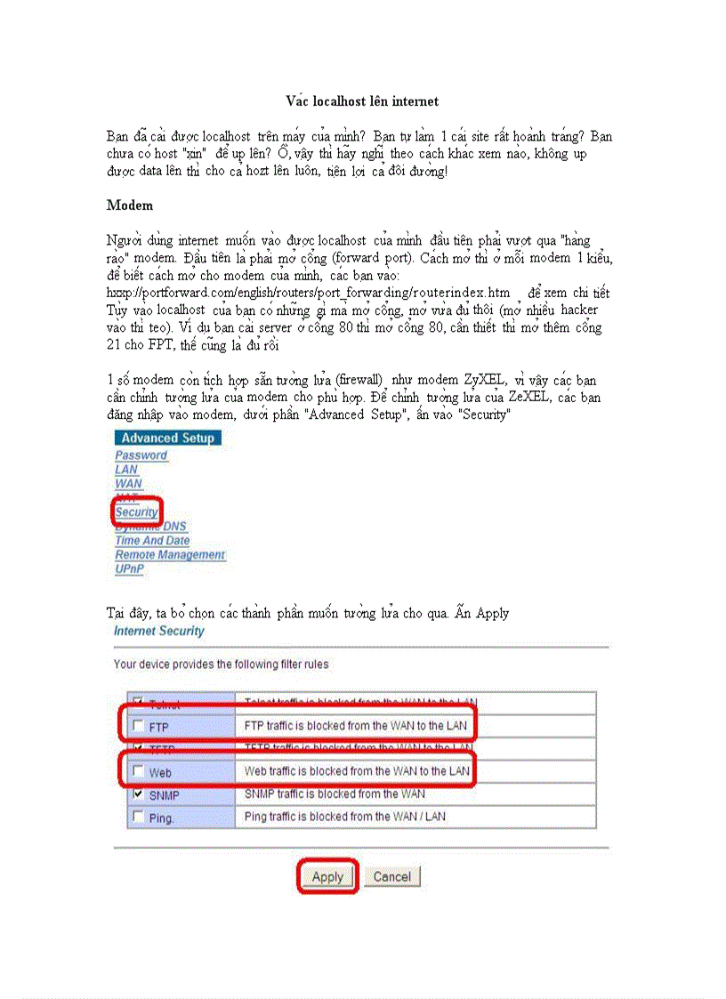 Localhost lên internet