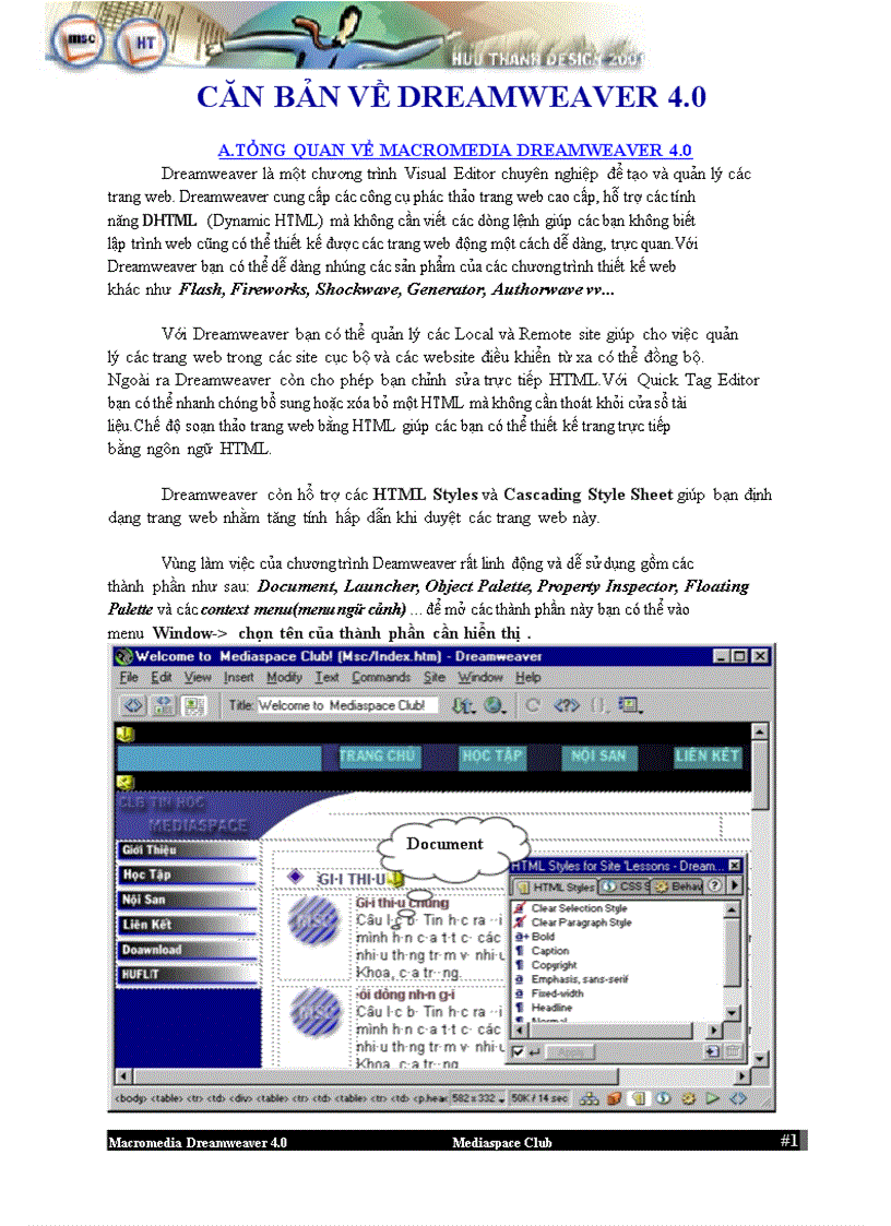 Căn bản về dreamweaver 4 0