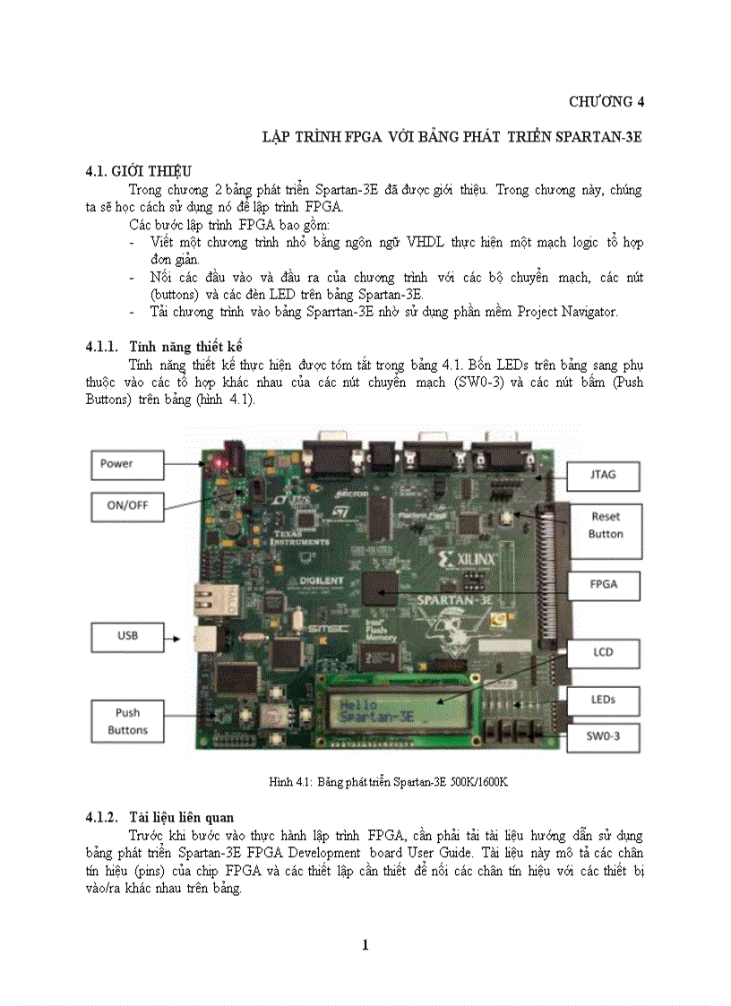 Lập trình fpga với bảng phát triển spartan 3e