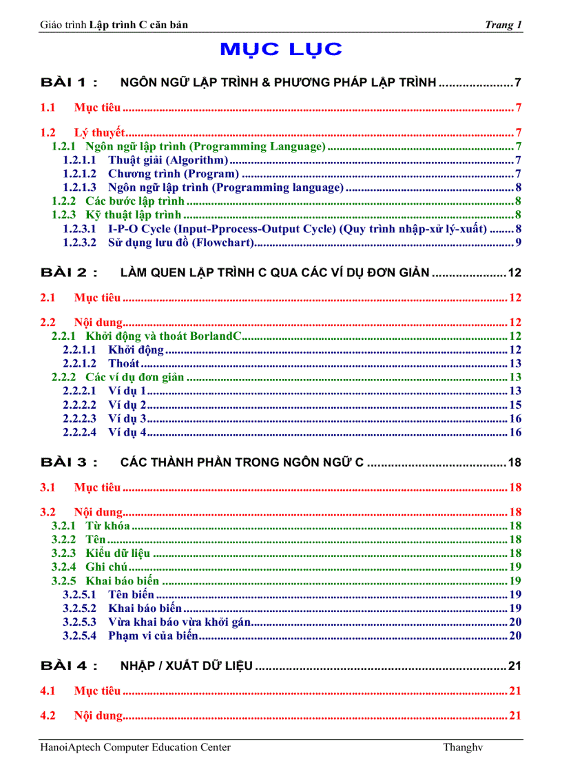 Lập trình C căn bản 1