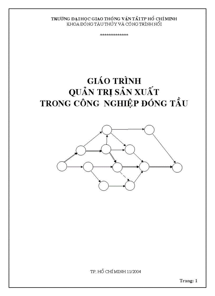 Giáo trình quản trị sản xuất trong ngành công nghiệp đóng tàu