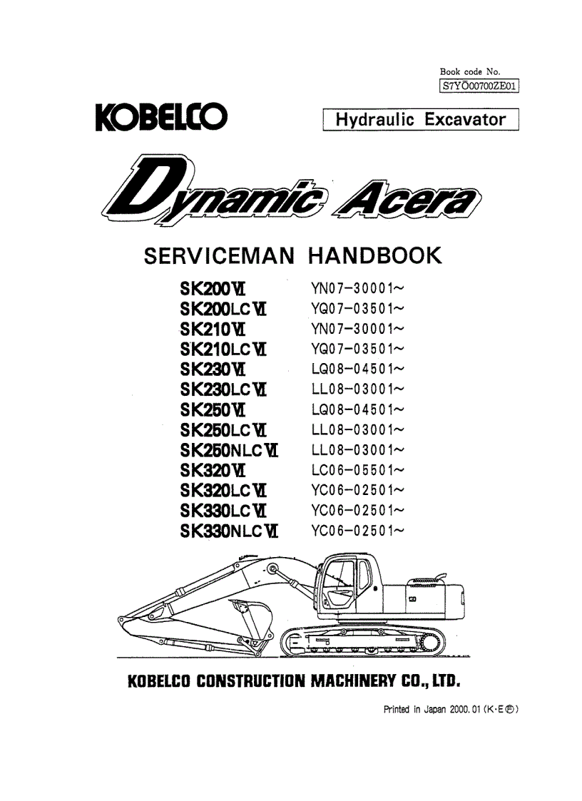 Tài liệu máy đào KOBELCO SK200 300
