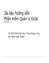 Hướng dẫn sử dụng phần mềm y học