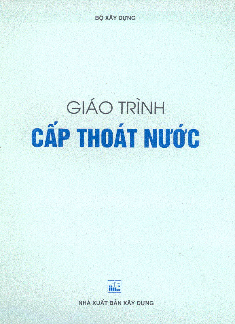 Giáo trình cấp thoát nước NXB XD