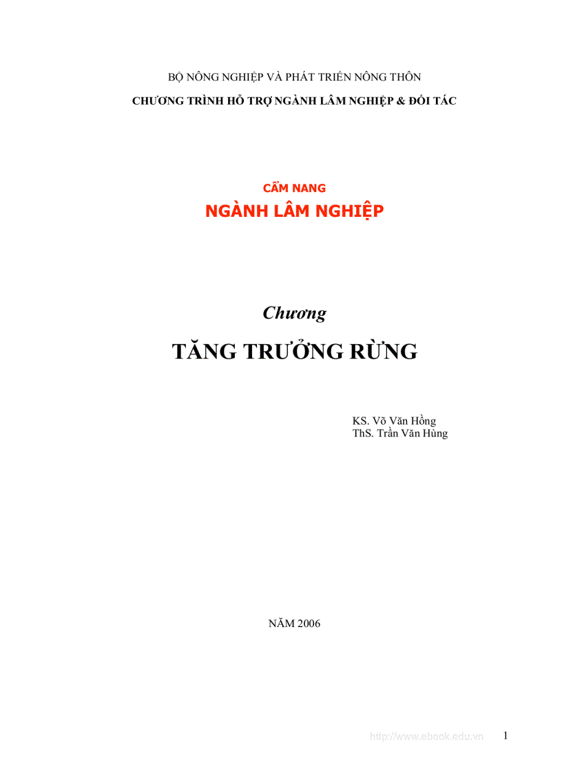 Cẩm nang nghành lâm nghiệp Chương tăng trưởng rừng