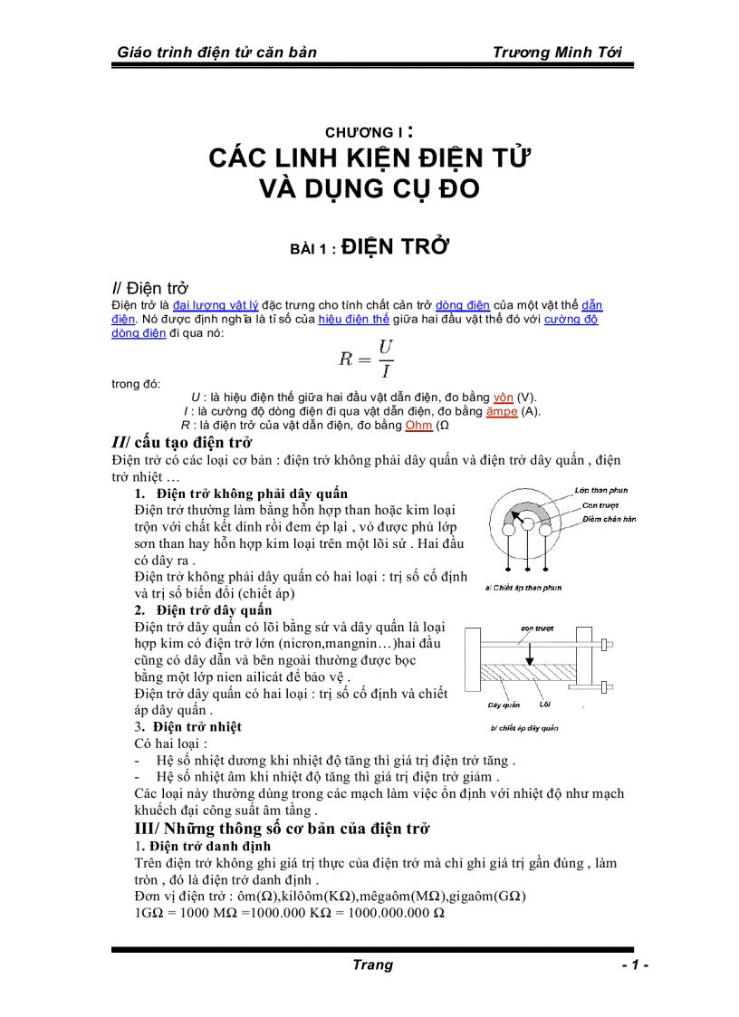 Giáo trình đi ện tử căn bản