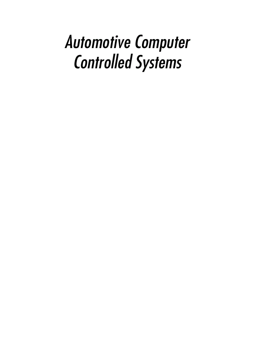 Automotive Computer Controlled Systems 265 trang