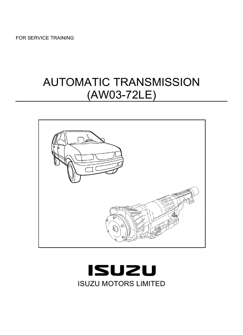 Tài liệu kỹ thuật ISUZU hộp số tự động AW03 72LE