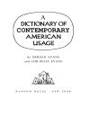 A Dictionary of Contemporary American Usage