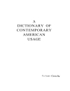 A Dictionary of Contemporary American Usage