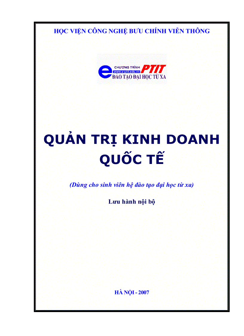 Quản trị kinh doanh quốc tế 1