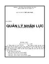 Bài giảng quản lý nhân lực