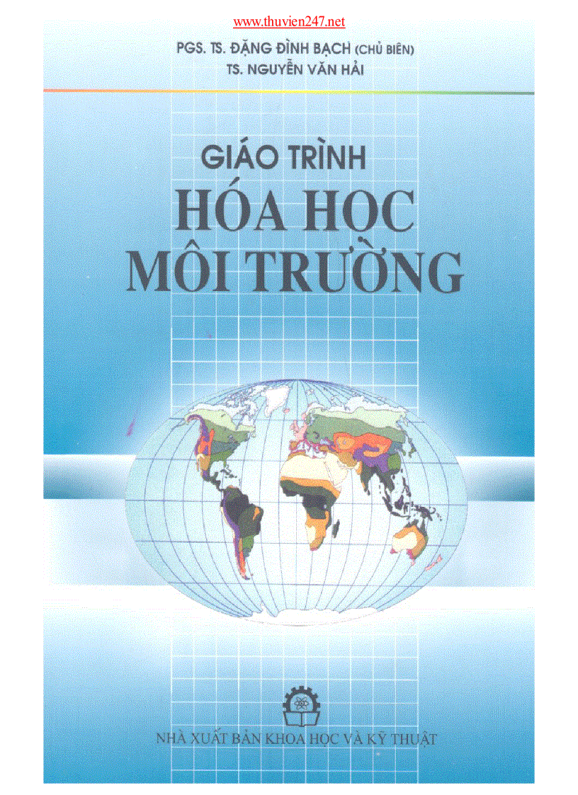 Giáo trình hoá học môi trường PGS TS ĐẶNG ĐÌNH SẠCH