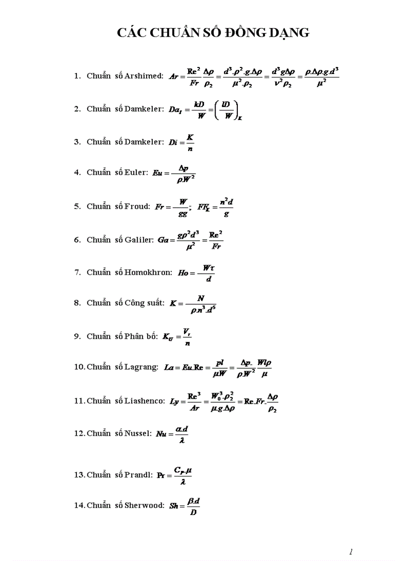 Chuẩn số đồng dạng