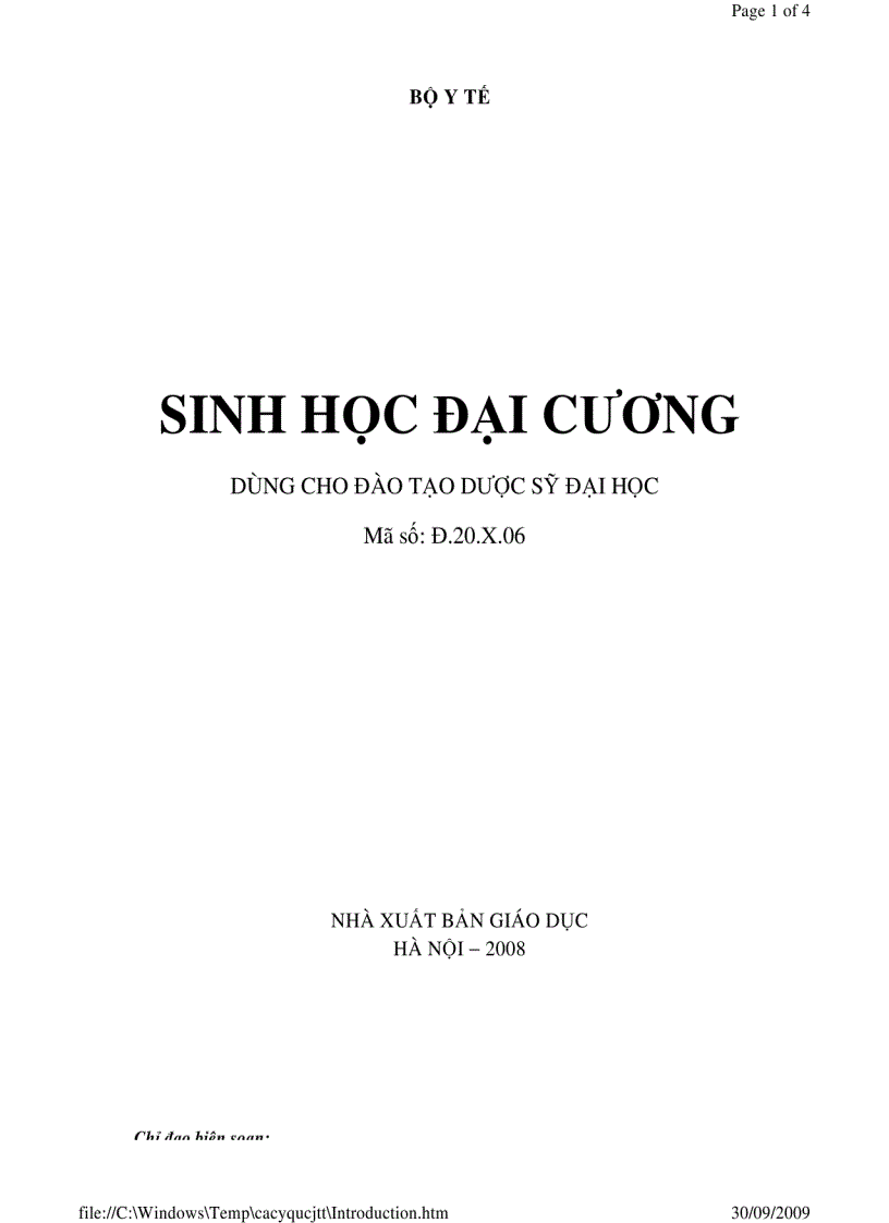 Sinh học đại cương