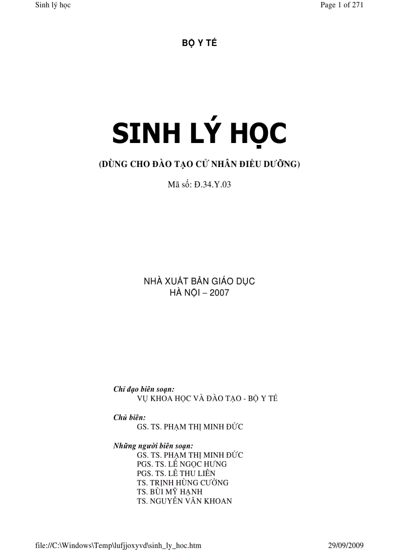 Sinh Lý Học