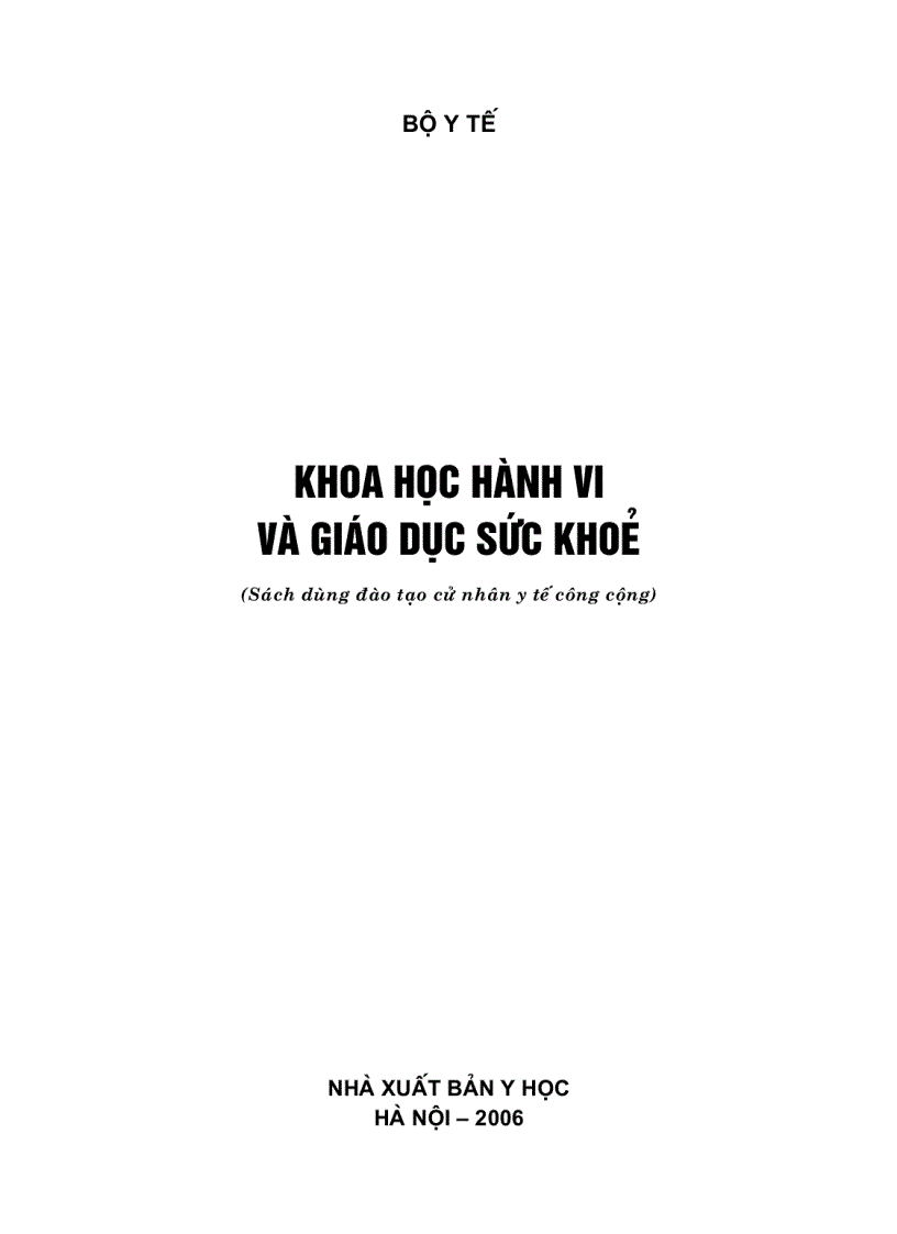 Khoa học hành vi và GDSK