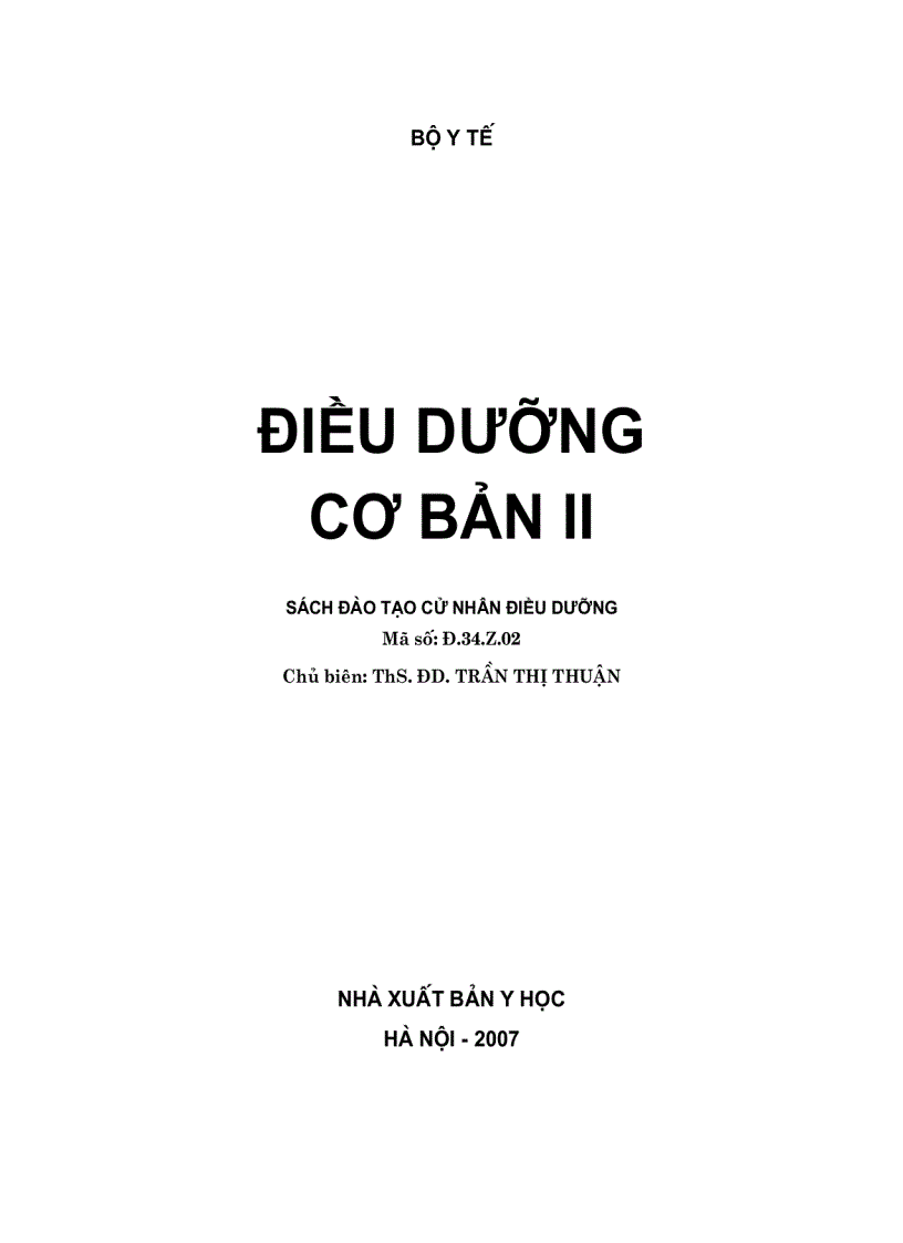 Điều dưỡng cơ bản II