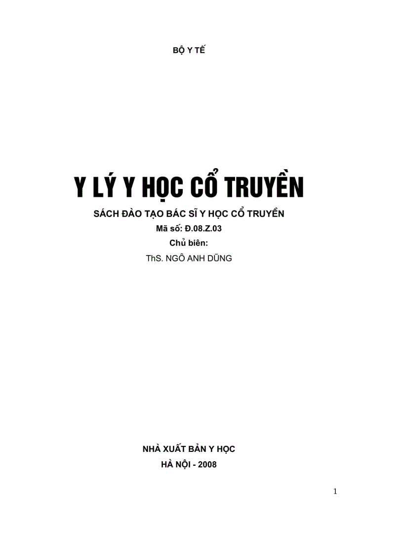 Y lý Y học cổ truyền