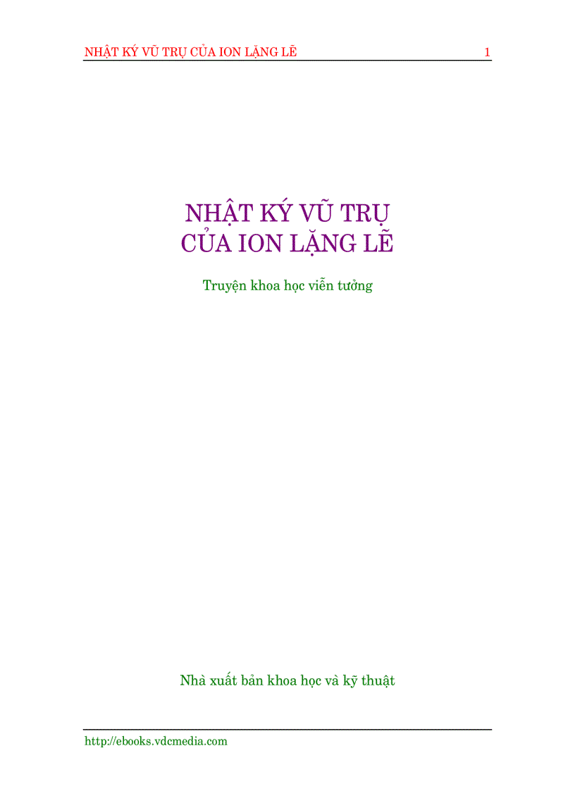 Nhật kí vũ trụ của Ion lặng lẽ