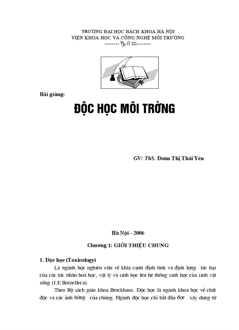 Độc học môi trường