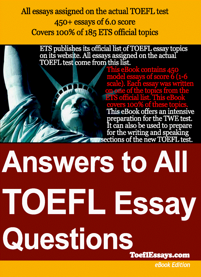 Answers to All TOEFL Essay Questions