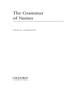 The Grammar of Names Linguistics