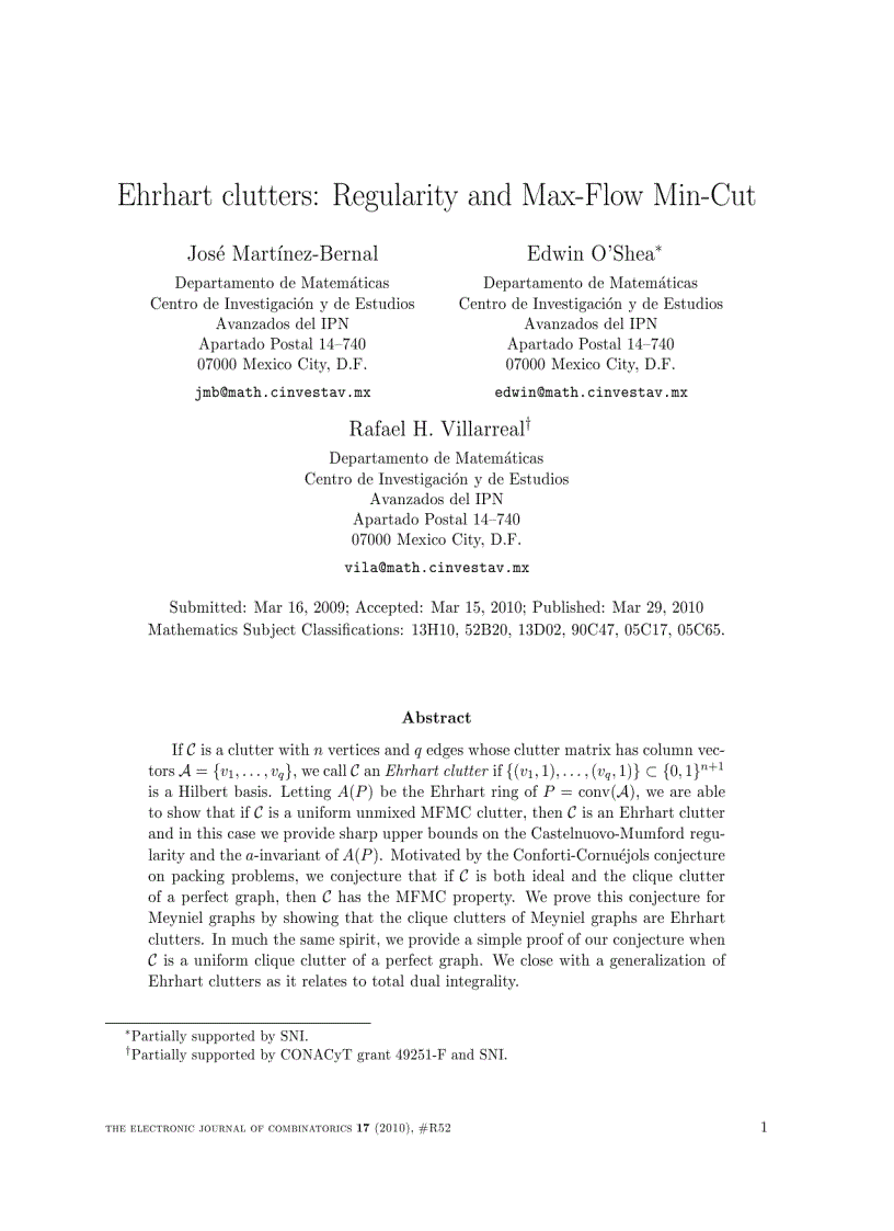 Ehrhart clutters Regularity and Max Flow Min Cut
