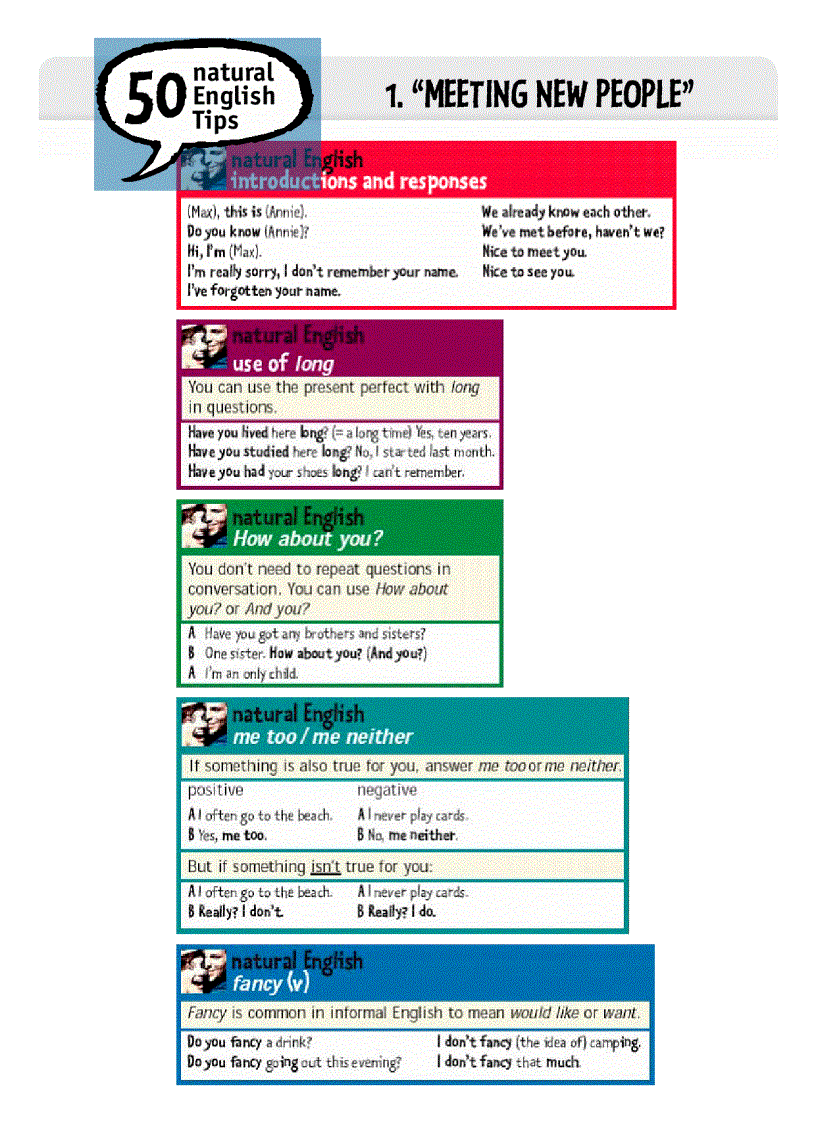 50 Natural English Tips